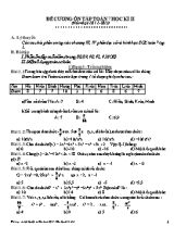 Đề cương ôn tập Toán 7 học kì II